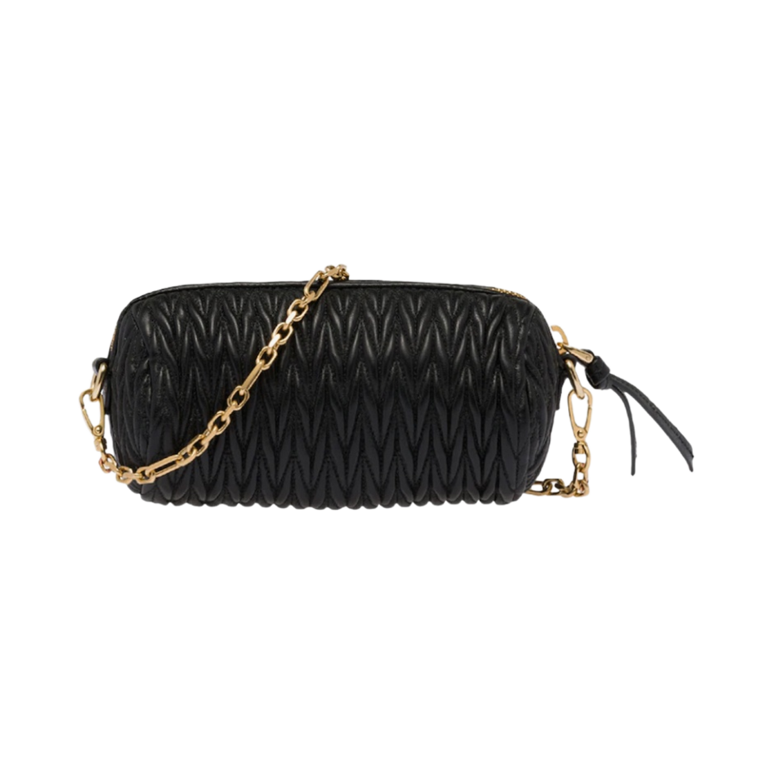 미우 미우 마테라쎄 나파 가죽 미니 숄더백 블랙(Miu Miu Matelasse Nappa Leather Mini Shoulder Bag Black) - 2