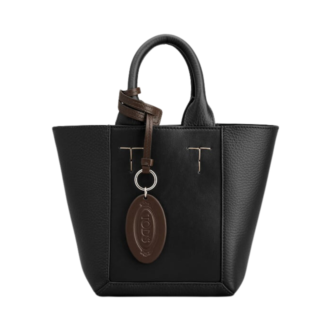 XBWCLNA01T0N2B1X48 Tod's Double Up Leather Mini Shopping Bag Black