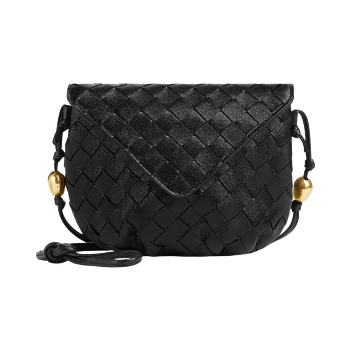보테가 베네타 파우치 온 스트랩 블랙(Bottega Veneta Pouch on Strap Black) - 1