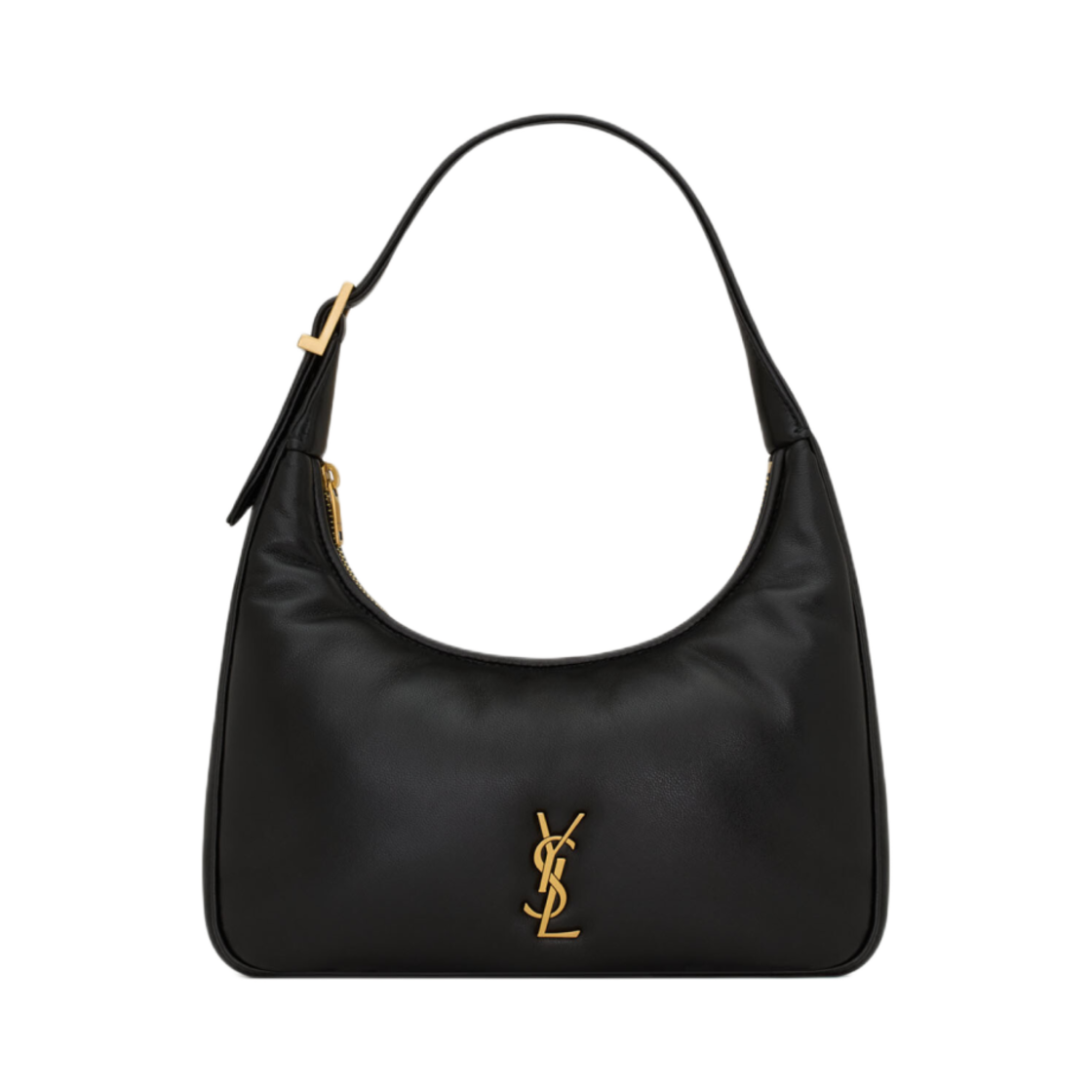 791484-AACX7-1000 Saint Laurent Calypso Mini Hobo in Plunged Lambskin Black