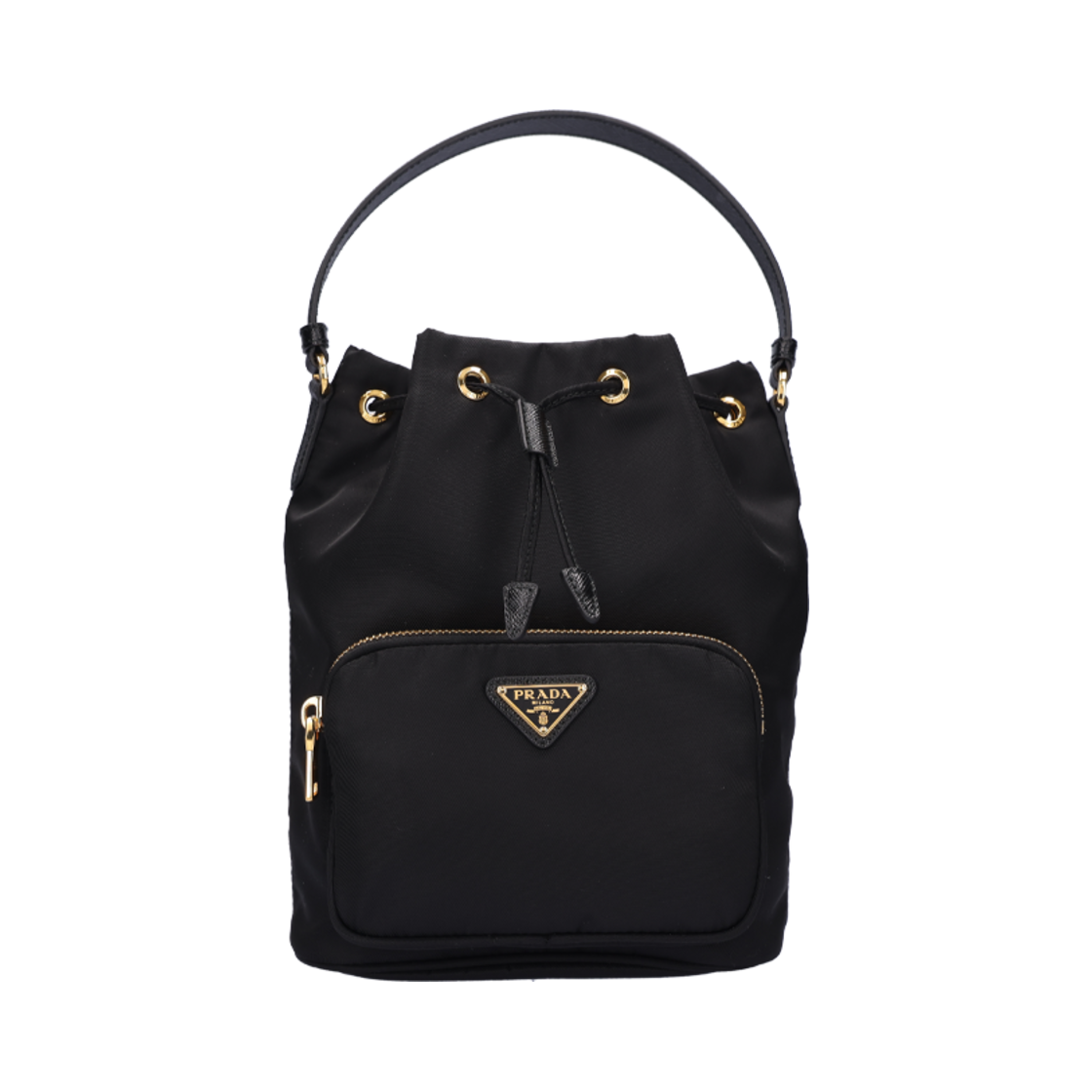 프라다 1BH038 듀엣 리나일론 숄더백 블랙 골드