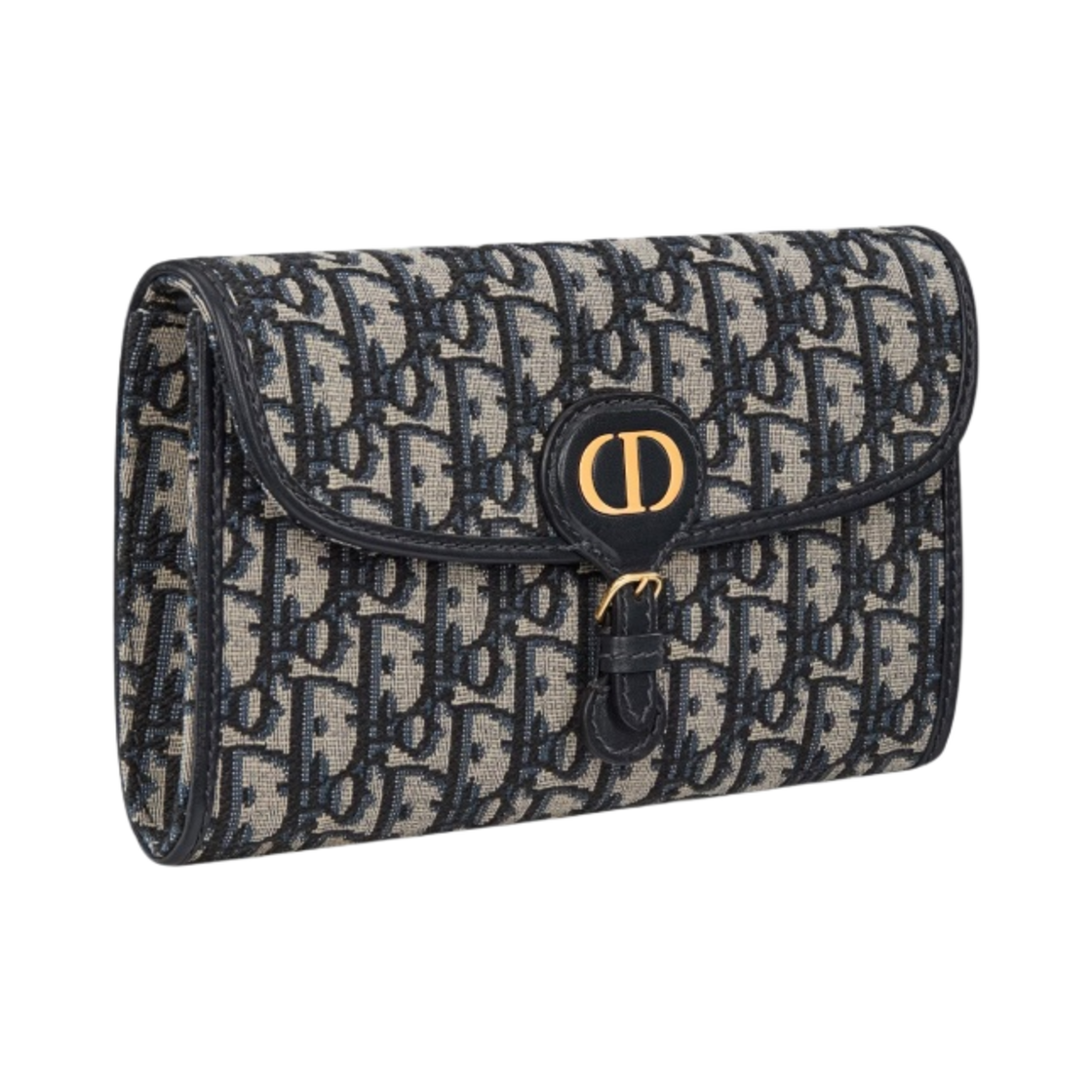 디올 바비 이스트 웨스트 체인 파우치 블루 디올 오블리크 자카드(Dior Bobby East West Pouch with Chain Blue Dior Oblique Jacquard) - 2