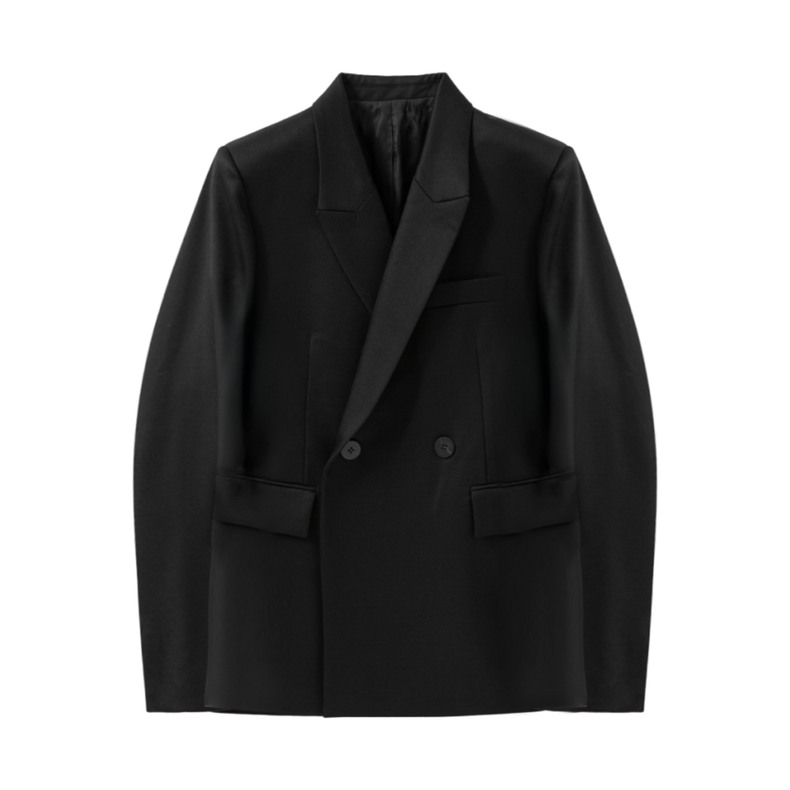 우영미 울 더블 자켓 블랙 - 24FW