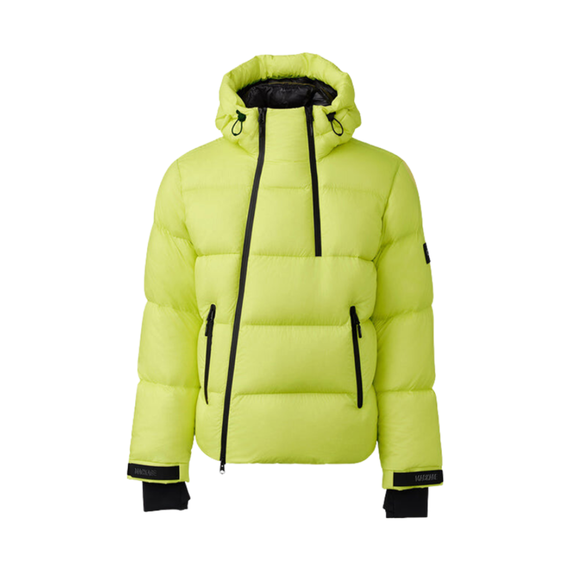 KENJI Mackage Kenji Down Ski Jacket with Asymmetrical Zip Closure Pale Lime