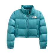 (W) The North Face Nuptse Short Jacket Storm Blue