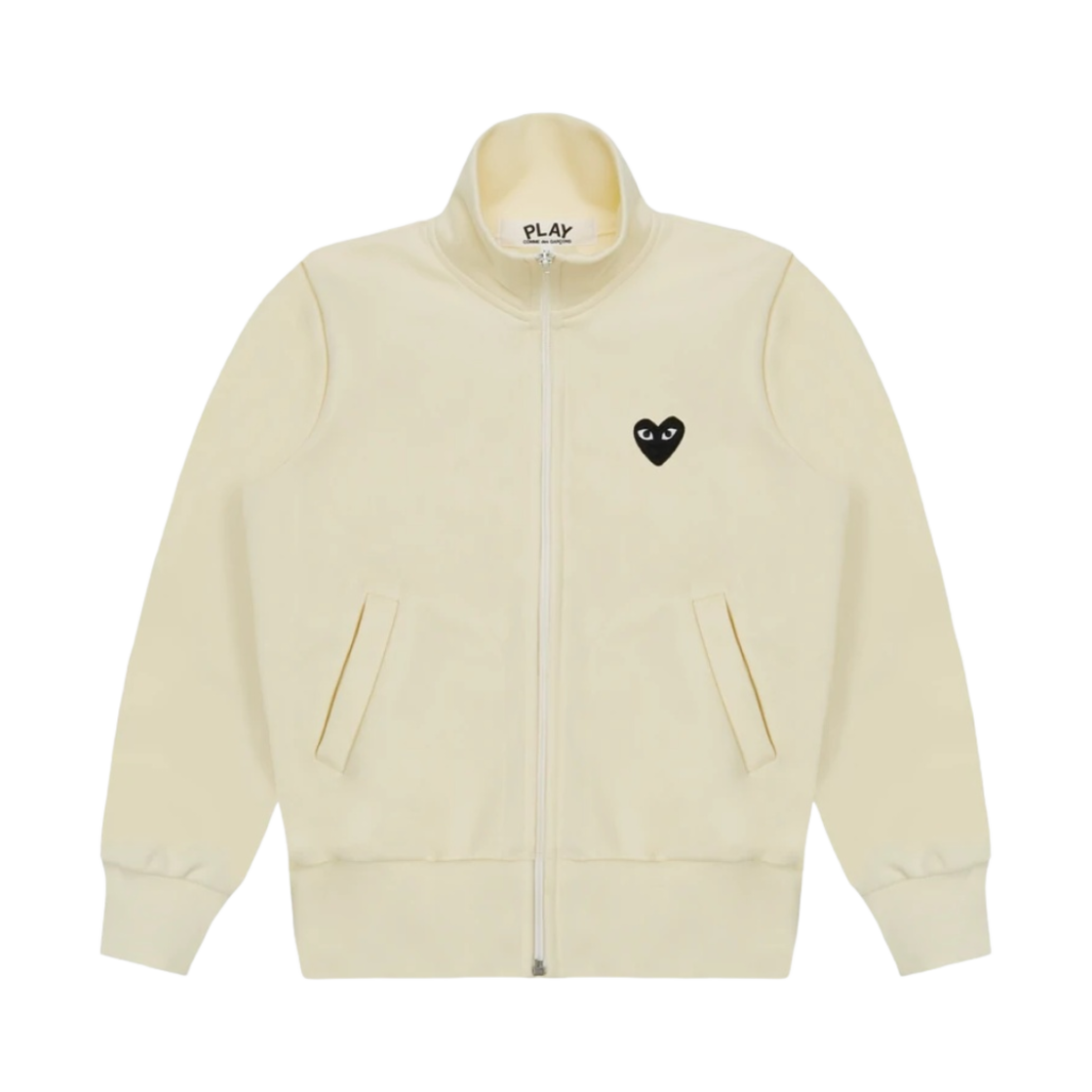 플레이 꼼데가르송 빅 블랙 하트 프린트 트랙 자켓 아이보리(Play Comme des Garcons Big Black Heart Print Track Jacket Ivory) - 2