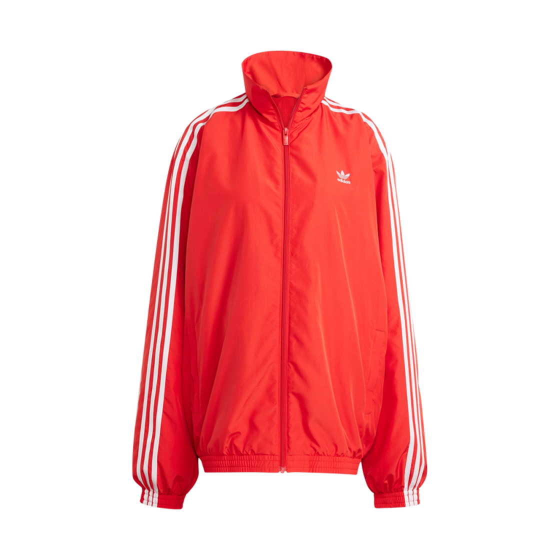 (W) 아디다스 아딜레늄 시즌 3 오버사이즈 트랙탑 베러 스칼렛 - US 사이즈((W) Adidas Adilenium Season 3 Oversized Track Top Better Scarlet - US Sizing)