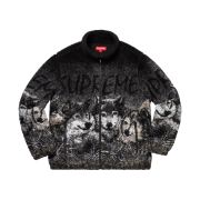 Supreme Wolf Fleece Jacket Black - 19SS