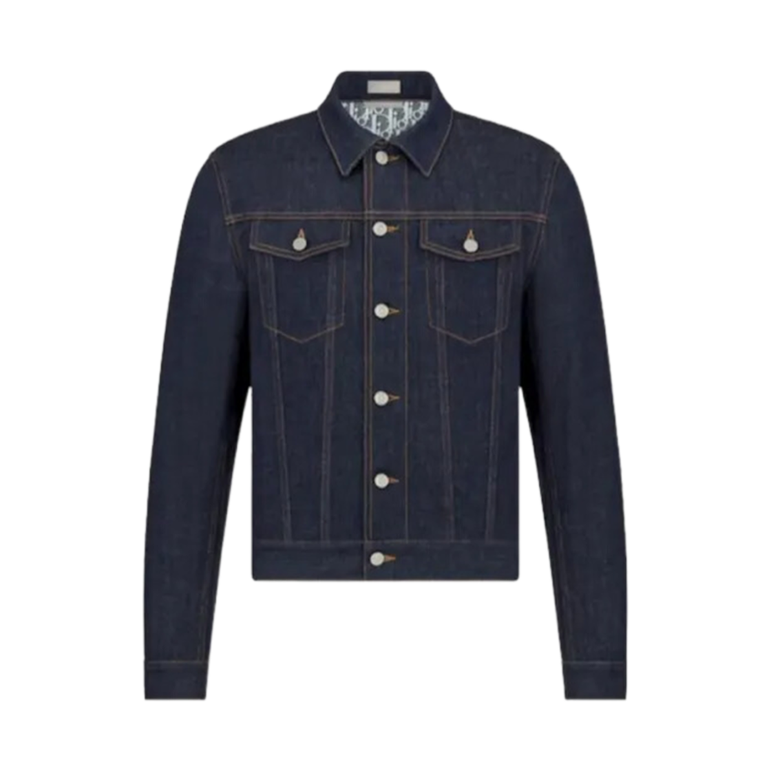 013D482J374X-C580 Dior Oblique Raw Cotton Denim Jacket Blue