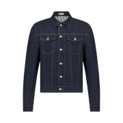 Dior Oblique Raw Cotton Denim Jacket Blue