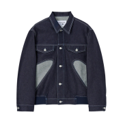 Typing Mistake Love Trucker Jacket Indigo - 22FW