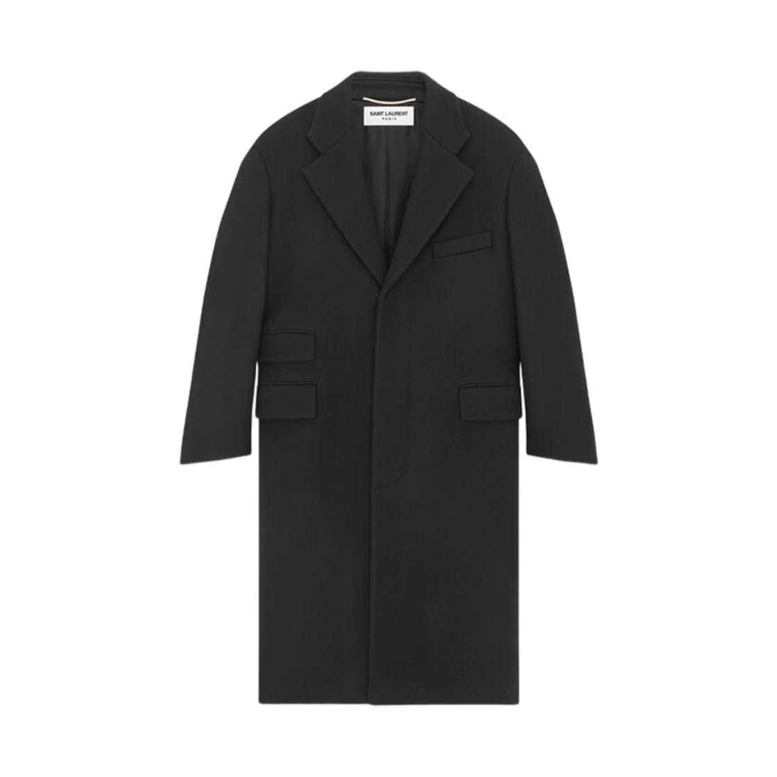 (W) 생로랑 오버사이즈 코트 울 블랙((W) Saint Laurent Oversized Coat In Wool Black) - 1