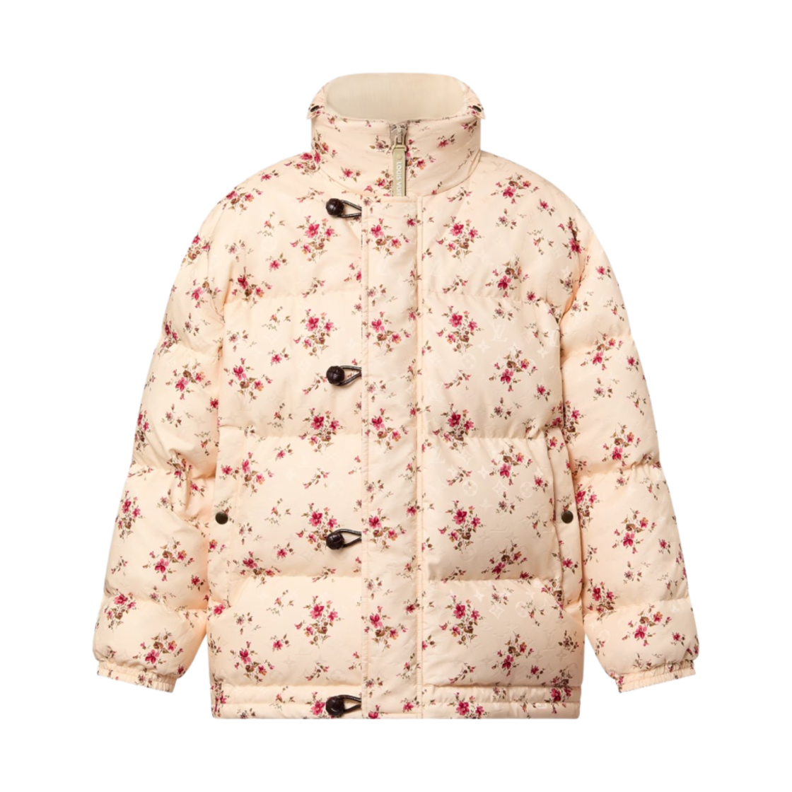 (W) 루이비통 플로럴 프린트 롱 퍼퍼 자켓 핑크 베이지