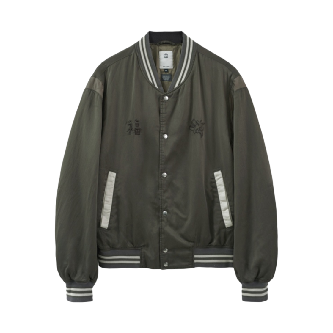 폴리테루 x 행크 레이온 바시티 올리브 - 24SS(Polyteru x HANK Rayon Varsity Olive - 24SS)