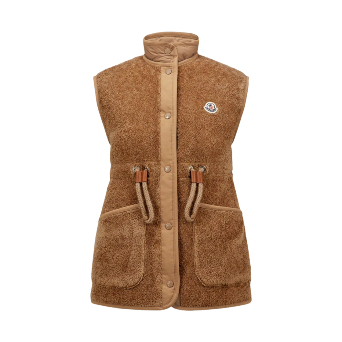 J2-093-1A00089-89AOF-26C (W) Moncler Bost Teddy Down Vest Beige - 24FW