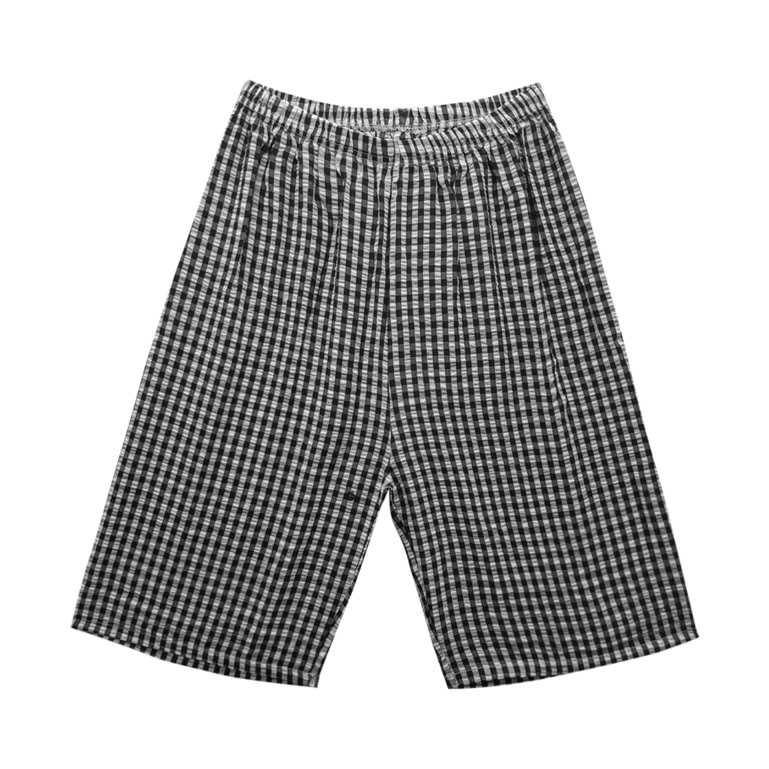 A-SP-BK AONE Unisex Seersucker 3/4 Pajama Pants Black