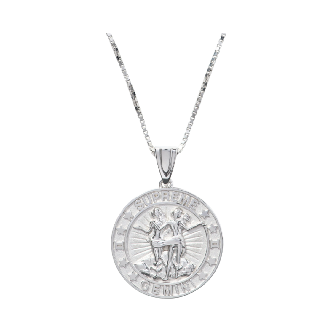 슈프림 x 제이콥 앤 코 스털링 실버 조디악 펜던트 실버 제미니 - 24FW(Supreme x Jacob & Co. Sterling Silver Zodiac Pendant Silver Gemini - 24FW)