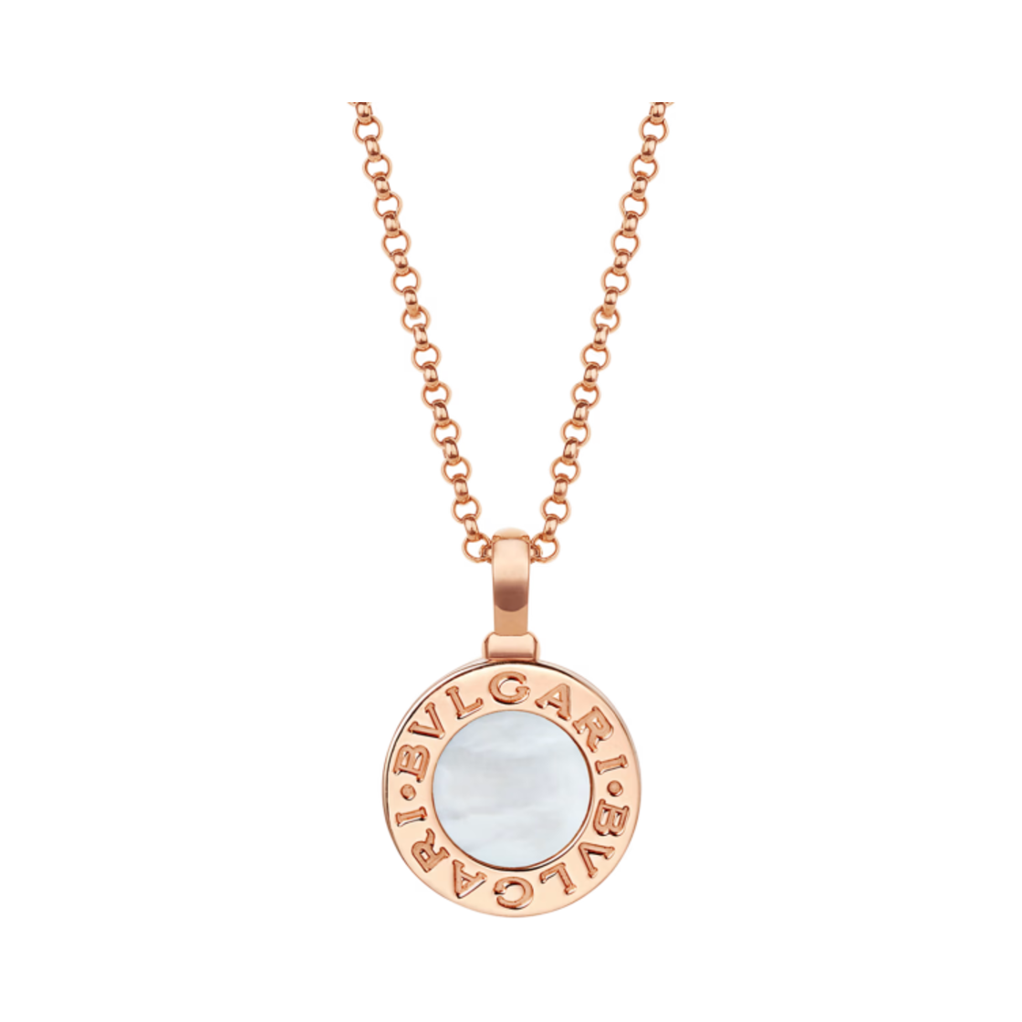 불가리 불가리 네클리스 로즈 골드 마더 오브 펄(Bulgari Bulgari Necklace Rose Gold Mother of Pearl)