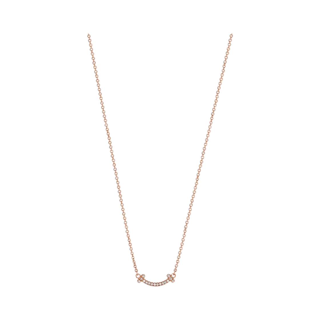 티파니 앤 코 티파니 T 스마일 펜던트 미니 로즈 골드(Tiffany & Co. Tiffany T Smile Pendant Mini Rose Gold)