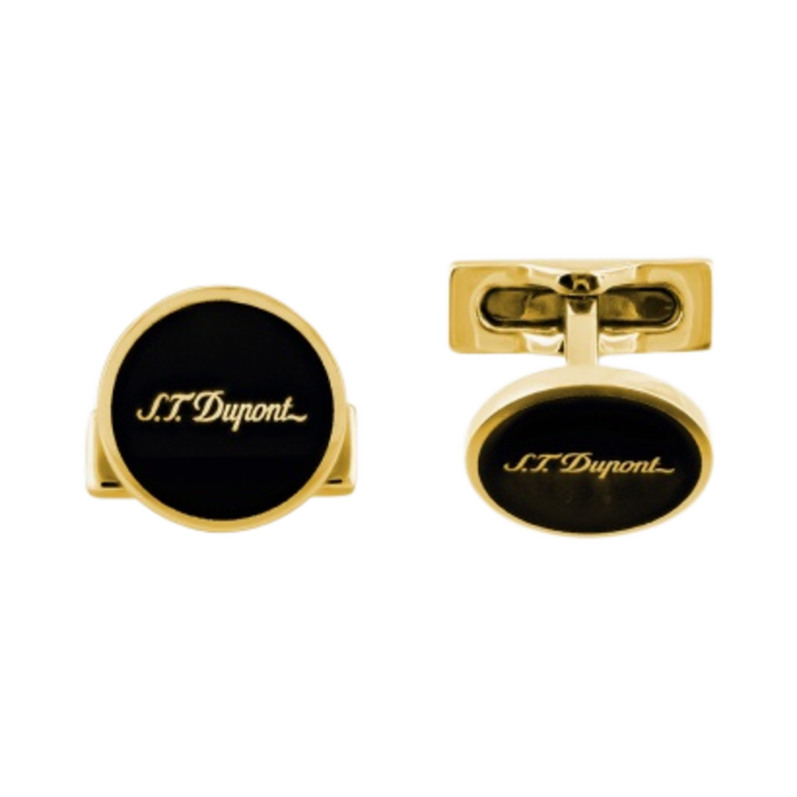 S.T. 듀퐁 커프링크 클래식 글라이딩 바니쉬 피니쉬 블랙(S.T. Dupont Cufflinks Classic Gliding Varnish Finish Black)