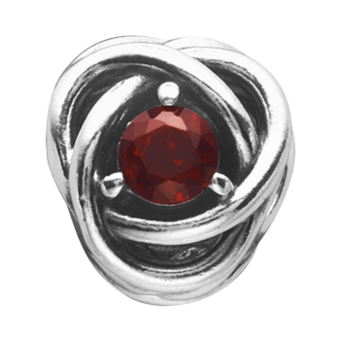 790065C06 (W) Pandora January Eternity Circle Charm Sterling Silver Red