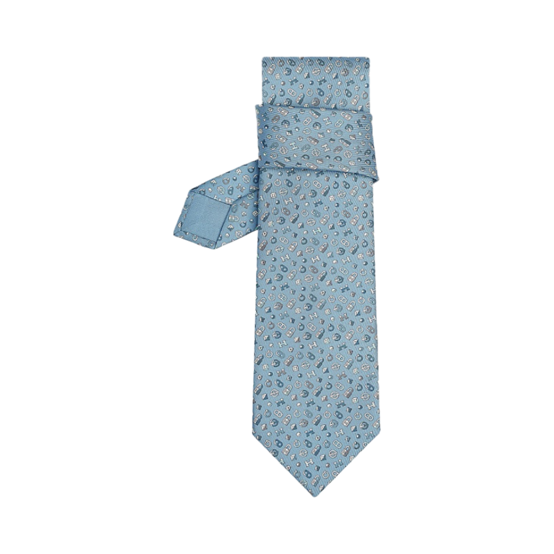 에르메스 퀸카일리 타이 블루 끌레어 아쿠아 블랑(Hermes Quincaillerie Tie Bleu Clair Aqua Blanc) - 1