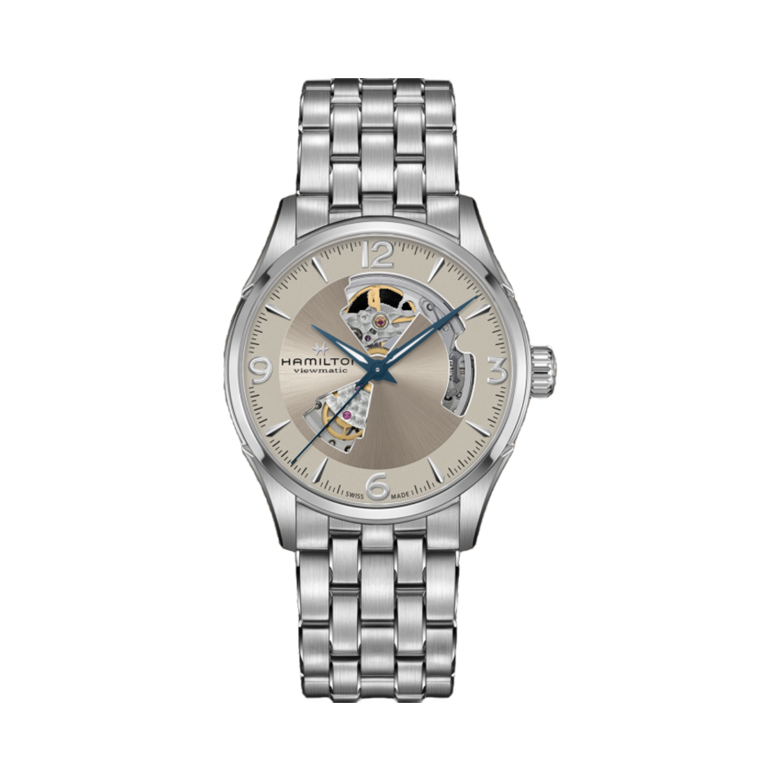 해밀턴 재즈마스터 오픈 하트 오토 42mm 스테인리스 스틸 베이지(Hamilton Jazzmaster Open Heart Auto 42mm Stainless Steel Beige)