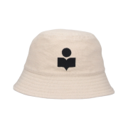 (W) Isabel Marant Haley Logo Hat Ecru Black - 23FW