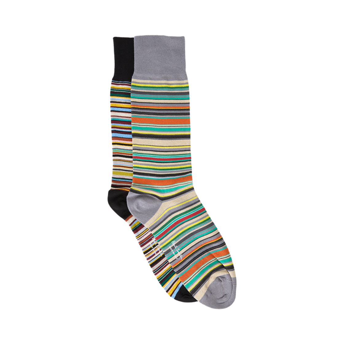 폴 스미스 시그니쳐 스트라이프 삭스 멀티 (2팩)(Paul Smith Signature Stripe Socks Multi (2 Pack))