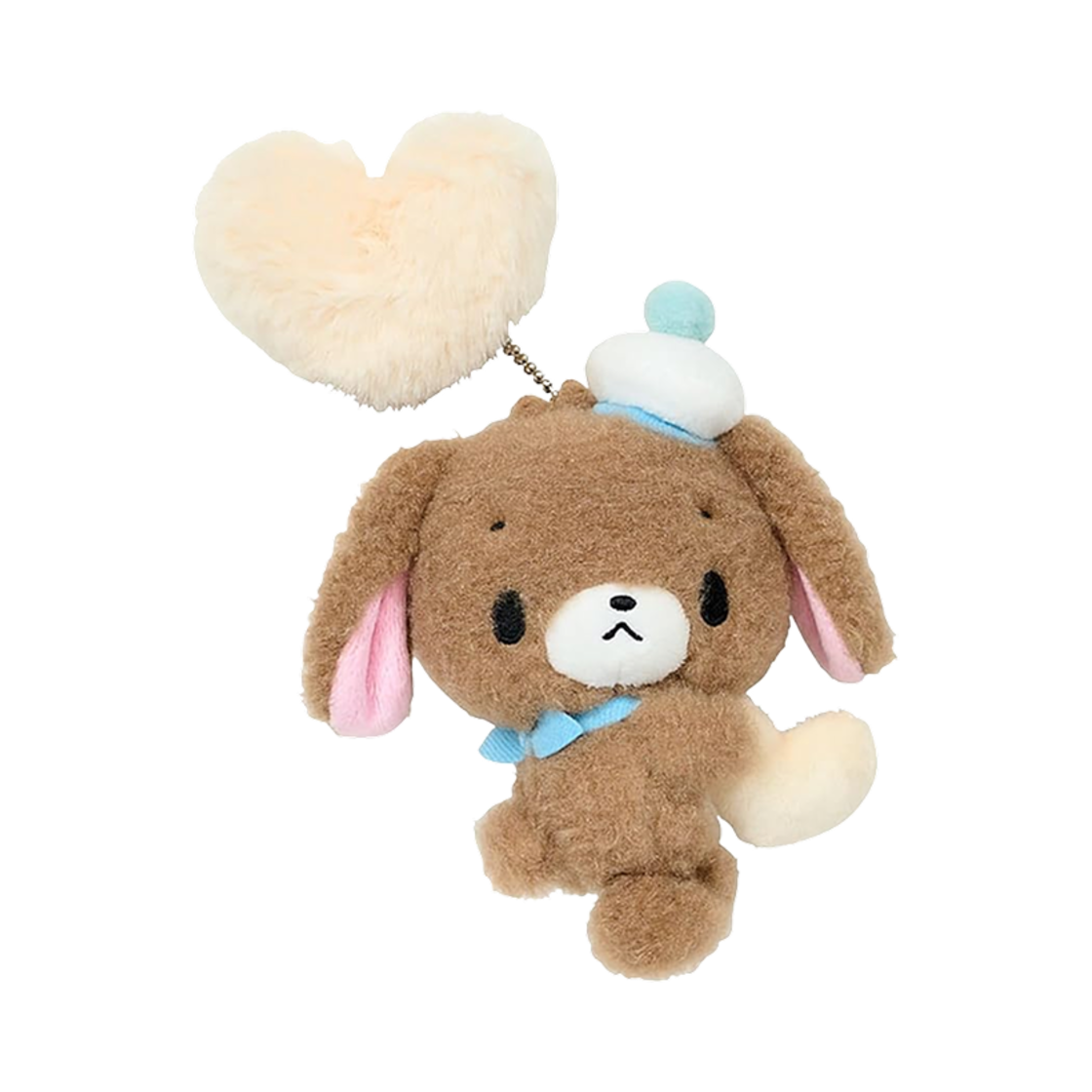 산리오 슈가버니즈 쿠로우사 헤이세이 플러피 하트 마스코트 홀더(Sanrio Sugarbunnies Kurosa Heisei Fluffy Heart Mascot Holder) - 1