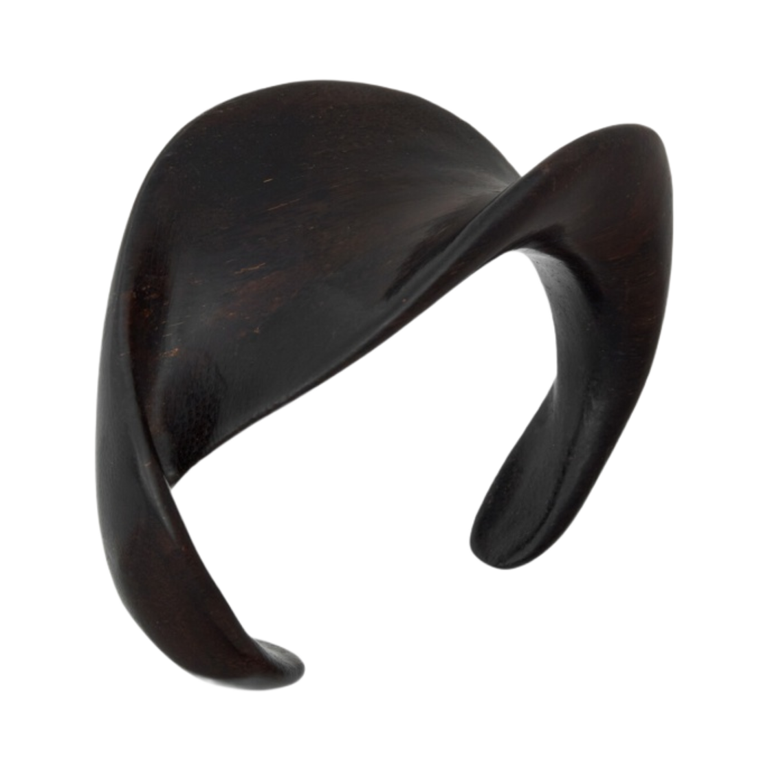 (W) 생로랑 트위스트 커프 밤부 다크 브라운 골드((W) Saint Laurent Twist Cuff in Bamboo Dark Brown Gold) - 1