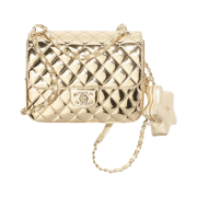 Chanel Backpack & Star Coin Purse Metallic Mirror Calfskin Metallic Lambskin Gold & Light Gold