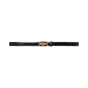 (W) Balenciaga BB Thin Belt Black