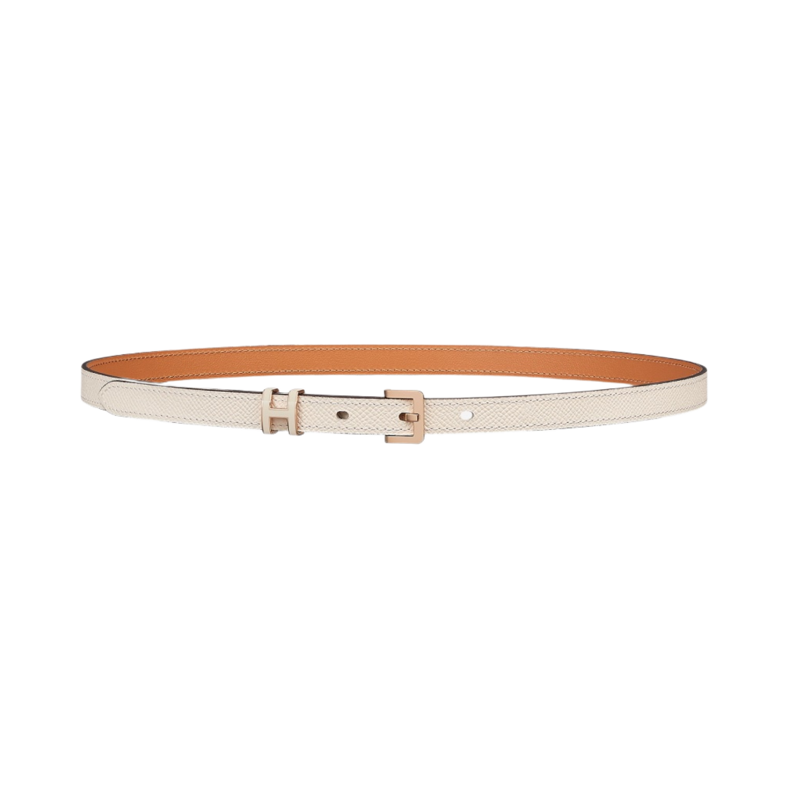 (W) 에르메스 팝아슈 15 벨트 앱송 & 로즈 골드 하드웨어 크레((W) Hermes Pop H 15 Belt Epsom & Rose Gold Craie) - 1
