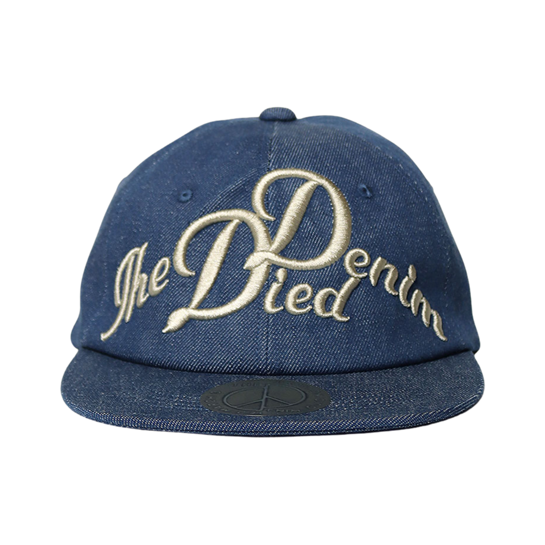 캐피탈 11.5온즈 데님 베이스볼 캡 더 데님 다이드 자수 로우 인디고(Kapital 11.5 oz. Denim Baseball Cap The Denim Died Embroidery Low Indigo)