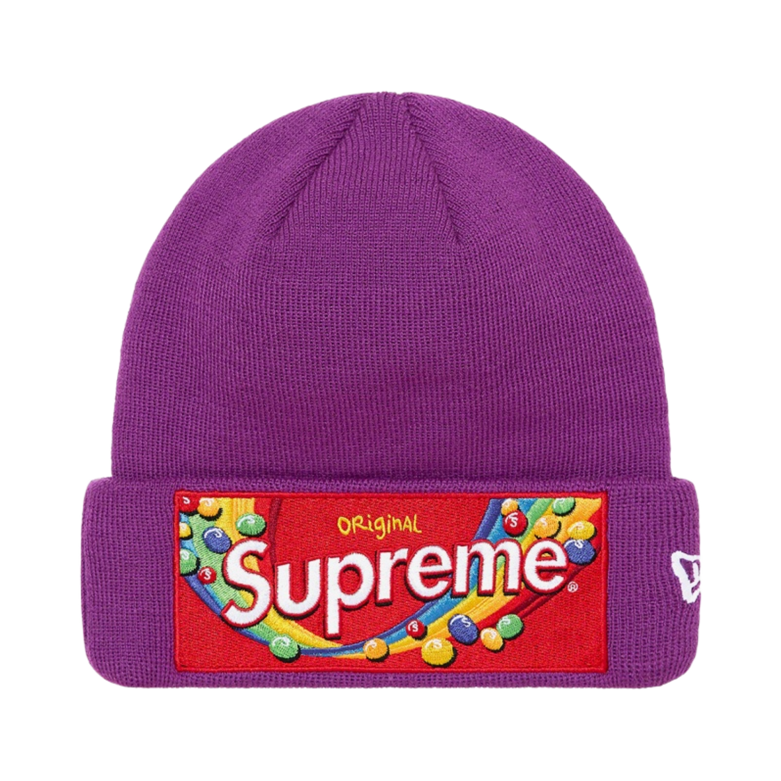슈프림 x 스키틀즈 뉴에라 비니 퍼플 - 21FW