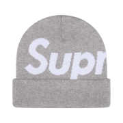 Supreme Big Logo Beanie Heather Grey - 24FW