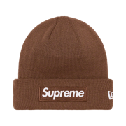 Supreme New Era Box Logo Beanie Dark Brown - 21FW