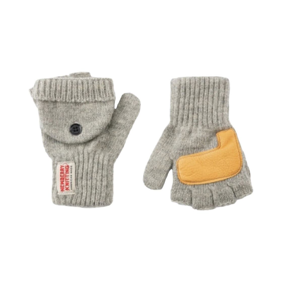 뉴베리니팅 디어스킨 글로밋 글러브 헤더 그레이(Newberry Knitting Deerskin Glomitt Gloves Heather Grey)