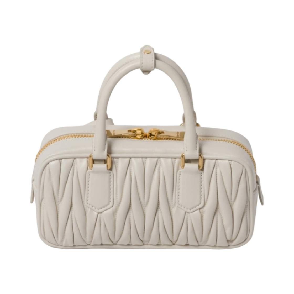 미우 미우 아르카디 마테라쎄 나파 레더 백(Miu Miu Arcadie Matelasse Nappa Leather Bag White) - 2