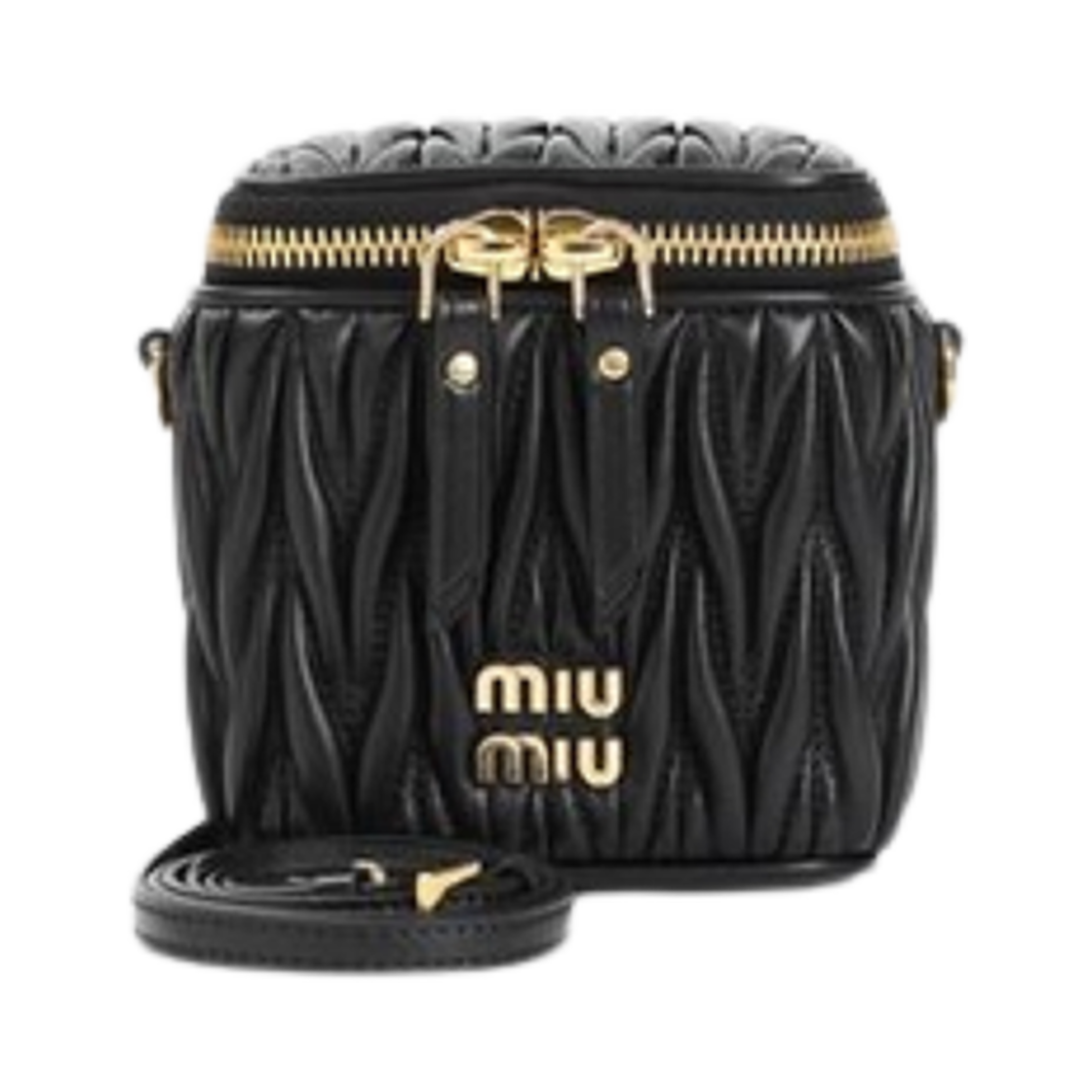미우 미우 마테라쎄 나파 레더 마이크로 백 블랙(Miu Miu Matelasse Nappa Leather Micro Bag Black) - 1