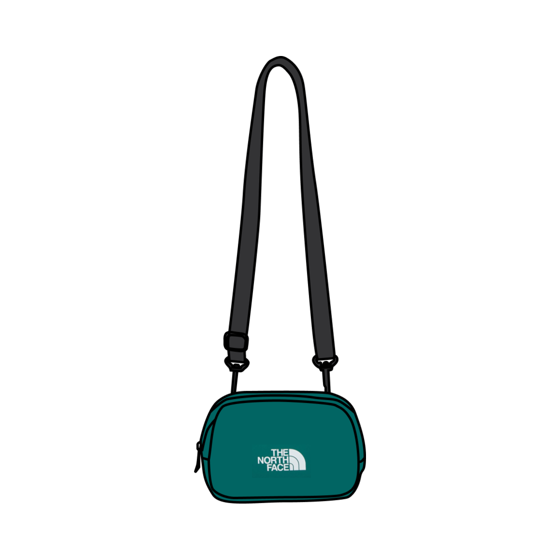 NN2PQ09L The North Face White Label Mini Multi Cross Bag Green