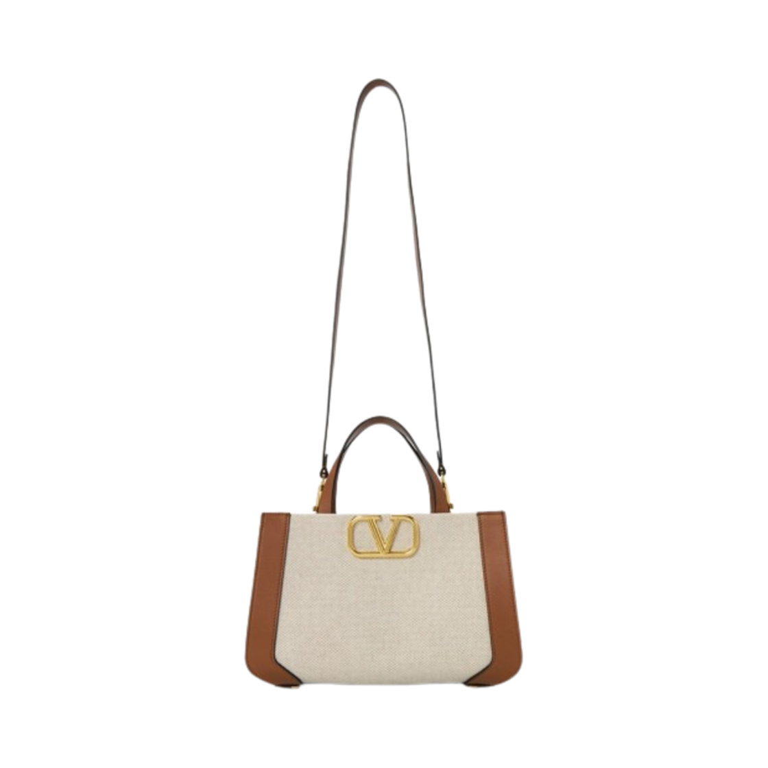 발렌티노 브이로고 시그니쳐 토트백 베이지 새들 브라운(Valentino Vlogo Signature Tote Bag Beige Saddle Brown) - 2