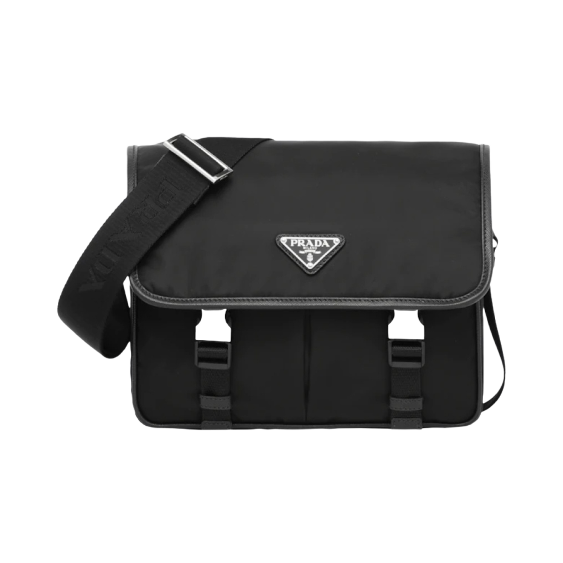 프라다 리나일론 사피아노 레더 숄더백 블랙(Prada Re-Nylon and Saffiano Leather Shoulder Bag Black) - 1