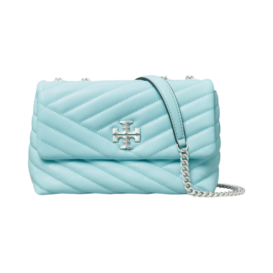 토리버치 키라 쉐브론 스몰 컨버터블 숄더백 라이트 셀레스트(Tory Burch Kira Chevron Small Convertible Shoulder Bag Light Celeste) - 1