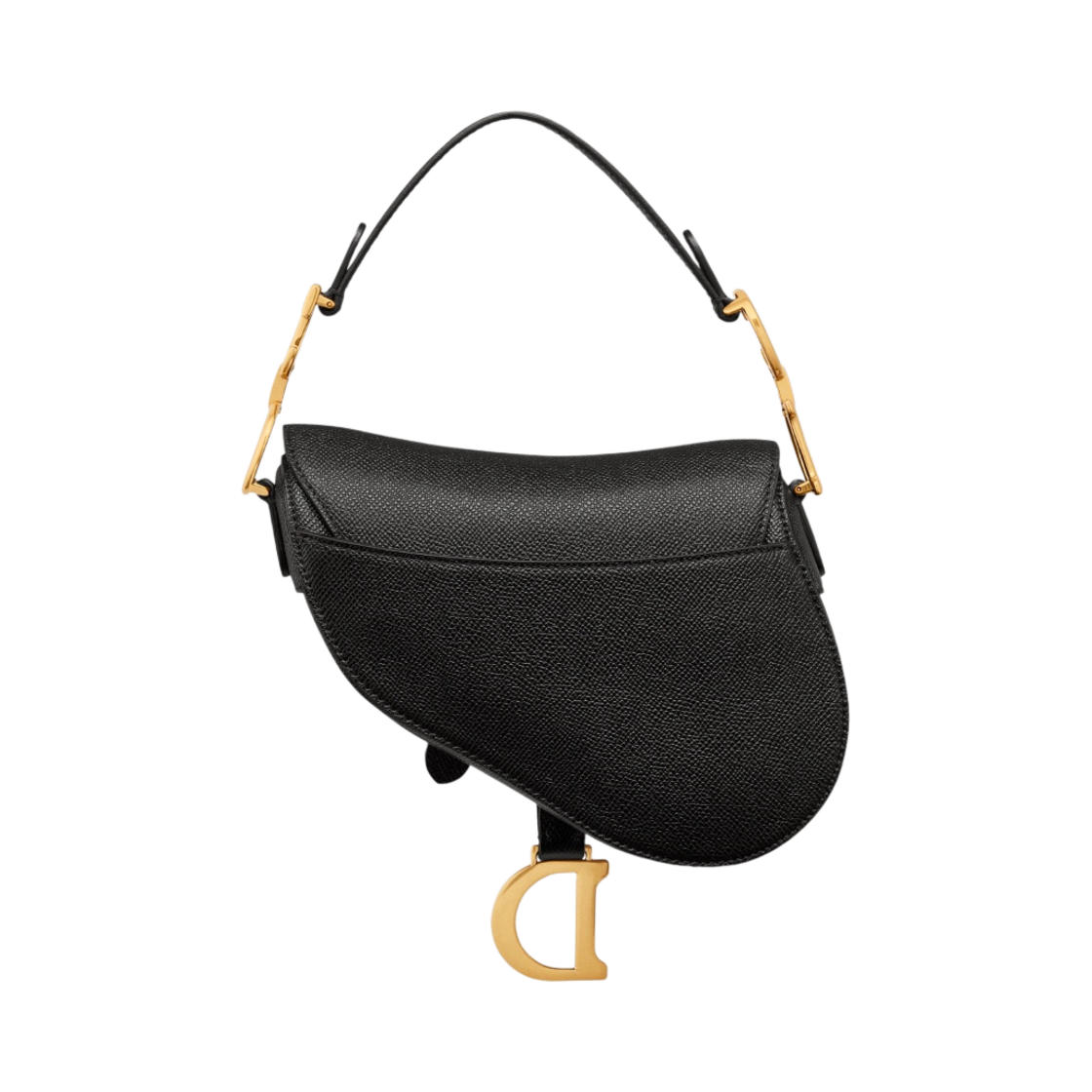 디올 미니 새들백 그레인드 카프스킨 블랙(Dior Mini Saddle Bag Grained Calfskin Black) - 3