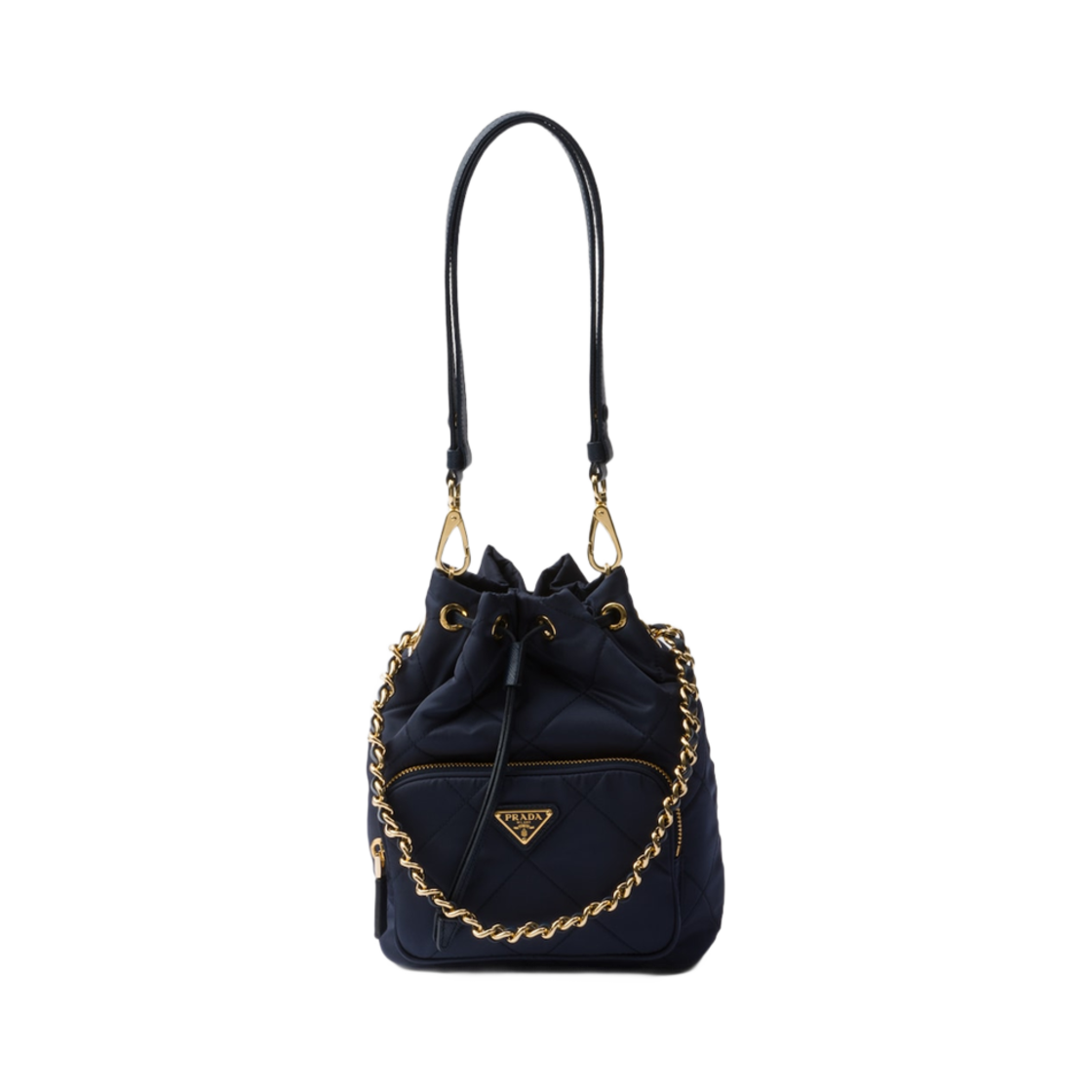 프라다 리에디션 1995 셰네 리나일론 숄더백 네이비