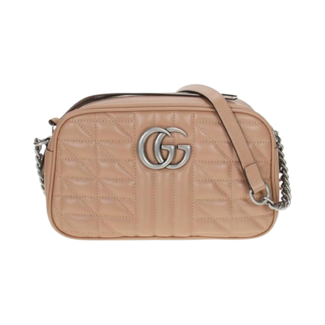 447632-UM8BN-2754 Gucci GG Marmont Small Shoulder Bag Rose Beige