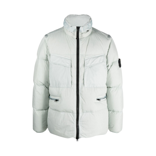 Stone Island 40123 Garment Dyed Crinkle Reps R-NY Down Jacket Light Grey - 22FW