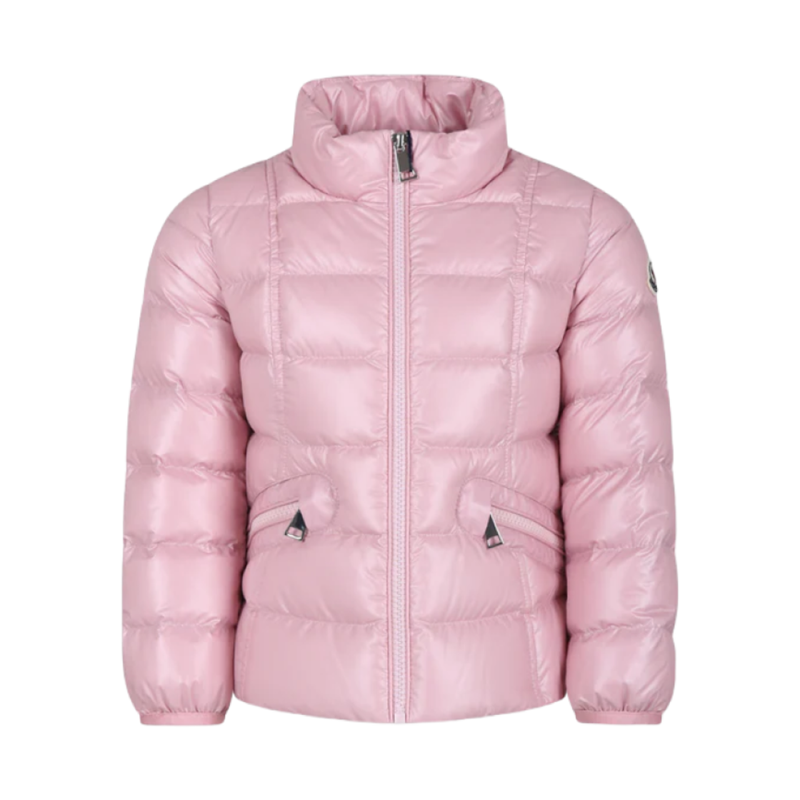 (키즈) 몽클레르 에나이 로고 패치 다운 자켓 더스티 핑크 - 24FW